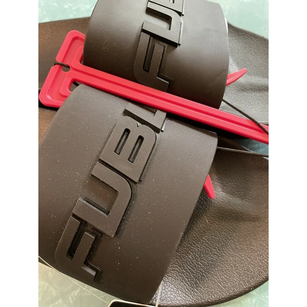 Fubu Mens Athletic Sport Cushion Court Slide Sandals Black Size 8 NEW With Tags